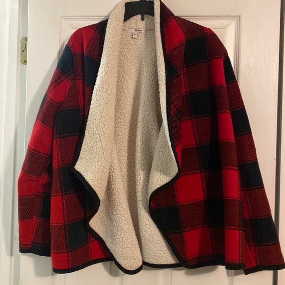 Sonoma Buffalo Plaid Drape Front jacket - Picture 1 of 2